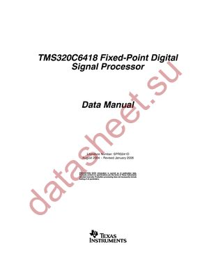 TMS320C6418GTSA500 datasheet  